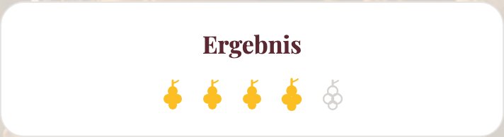 Gesamtbewertung im Verkostungsbogen mit vier von fünf Trauben
